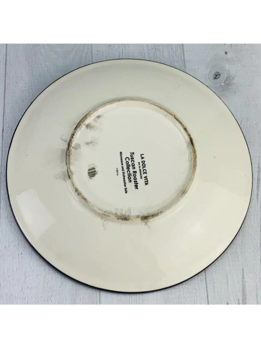J A Designs LA DOLCE ROOSTER TUSCAN COLLECTION Stoneware Lunch Salad Plate Set 5